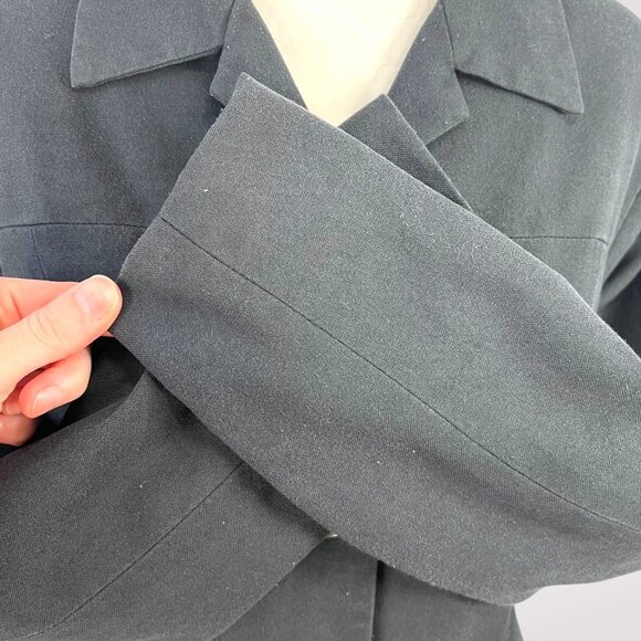 Vintage Gap Classic Tailored Button Front Jacket Blazer Black Size Medium - Picture 7 of 10